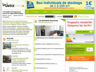 Aperçu visuel du site http://www.webizimmo.fr