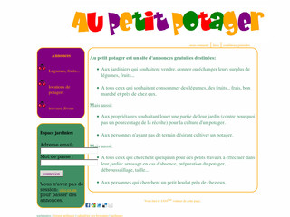 Aperçu visuel du site http://aupetitpotager.fr