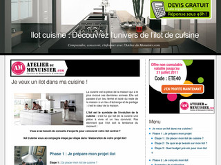Aperçu visuel du site http://www.ilotcuisine.fr/