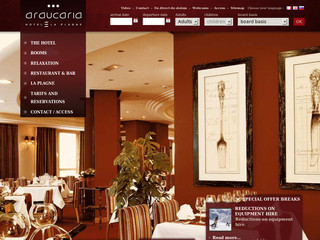 Aperçu visuel du site http://www.araucaria-hotel.com/