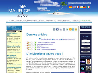 Aperçu visuel du site http://www.maurice-direct.com