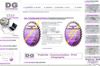 Aperçu visuel du site http://www.dg-communication.com