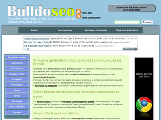 Bulldoseo.net - Annuaire généraliste et communiqués de presse avec liens en dur