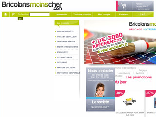 Vente bricolage en ligne avec Bricolonsmoinscher.com