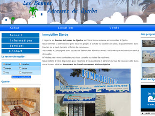 Aperçu visuel du site http://www.adjerba.com