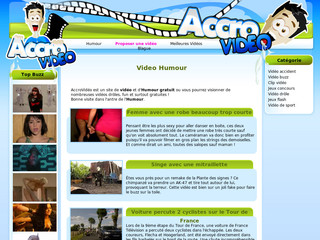 Aperçu visuel du site http://www.accrovideo.com/