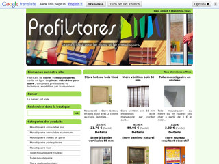 Aperçu visuel du site http://www.profilstores.com