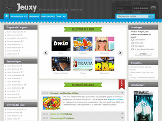 Aperçu visuel du site http://www.jeuxy.com
