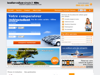Aperçu visuel du site http://www.location-voiture-simple.fr