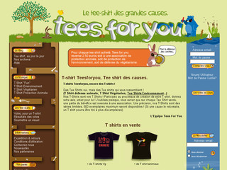 Aperçu visuel du site http://www.teesforyou.biz