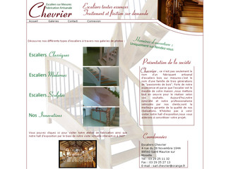 Aperçu visuel du site http://www.escaliers-chevrier.fr/