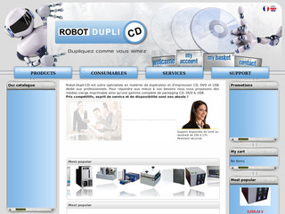 Aperçu visuel du site http://www.robot-dupli-cd.com
