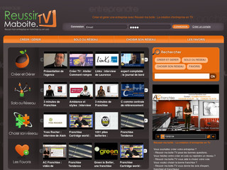 Aperçu visuel du site http://www.reussirmaboite.tv