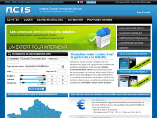 Aperçu visuel du site http://www.immobilier-notaire-ncis.fr/