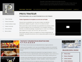 Aperçu visuel du site http://www.progtraiteur.fr/