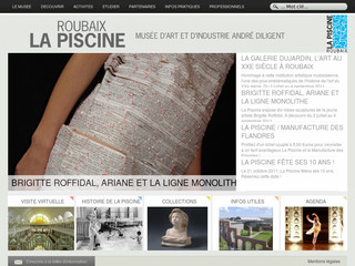 Aperçu visuel du site http://www.roubaix-lapiscine.com/