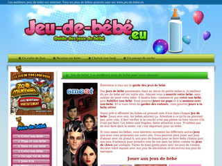 Aperçu visuel du site http://www.jeu-de-bebe.eu