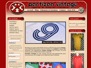 Aperçu visuel du site http://www.partizan-vintage.com/