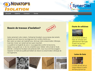 Aperçu visuel du site http://www.novatops-isolation.fr
