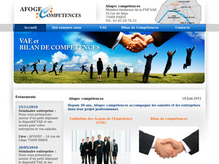 Aperçu visuel du site http://www.afogec-competences.fr