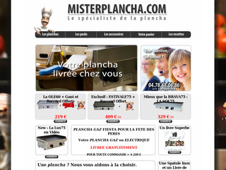 Aperçu visuel du site http://www.misterplancha.com