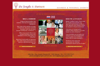 Aperçu visuel du site http://www.dejonghe-partners.be