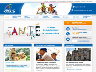 Aperçu visuel du site http://www.apreva.fr/