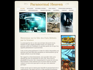 Aperçu visuel du site http://www.paranormal-heaven.com/fr/