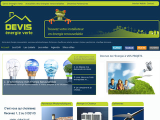 Aperçu visuel du site http://www.devis-energie-verte.fr