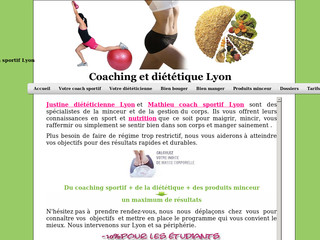 Aperçu visuel du site http://www.coaching-dietetique-lyon.fr