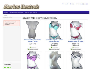 Marion Destock lingerie de qualité pas cher - Mariondestock.com