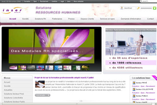 Aperçu visuel du site http://www.inserrh.com
