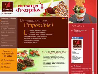 Aperçu visuel du site http://kempergastronomie.com