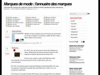 Marques de Mode - L'annuaire des marques - Marques-de-mode.com