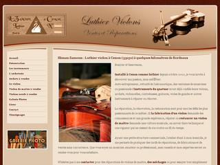 Aperçu visuel du site http://www.luthier-violons-33.fr