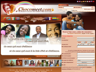 Aperçu visuel du site http://www.chocomeet.com