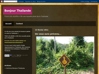 Aperçu visuel du site http://www.bonjourthailande.fr