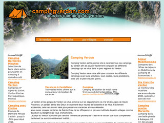 Aperçu visuel du site http://www.campingverdon.com