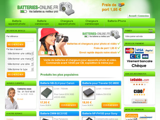 Batterie appareil photo et caméscope sur batteries-online.fr