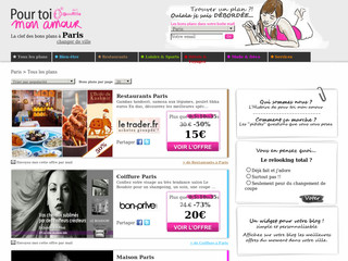 Aperçu visuel du site http://www.pourtoimonamour.com