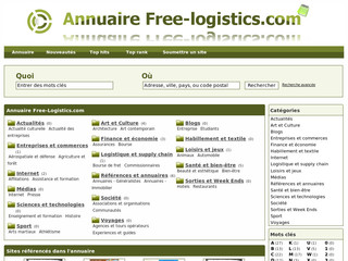 Aperçu visuel du site http://www.annuaire.free-logistics.com/