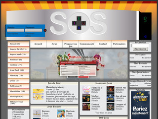 Aperçu visuel du site http://jeux-sos.com