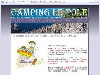 Aperçu visuel du site http://www.camping-le-pole.fr