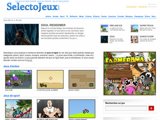 Aperçu visuel du site http://www.selectojeux.com