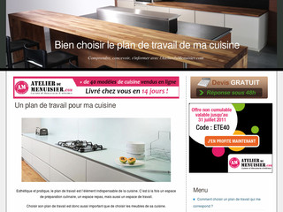 Aperçu visuel du site http://www.plandetravail-cuisine.com/