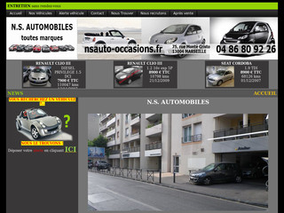 Aperçu visuel du site http://www.nsauto-occasions.fr
