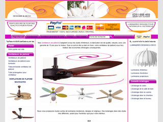 Ventilateur de plafond - Luminaires design et deco - Designs-et-deco.fr