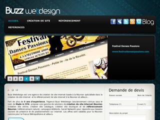 Aperçu visuel du site http://www.buzz-webdesign.com
