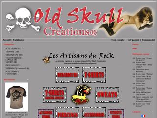 Aperçu visuel du site http://www.oldskullcreations.com/