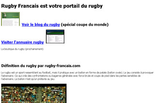 Aperçu visuel du site http://www.rugby-francais.com/annuaire/